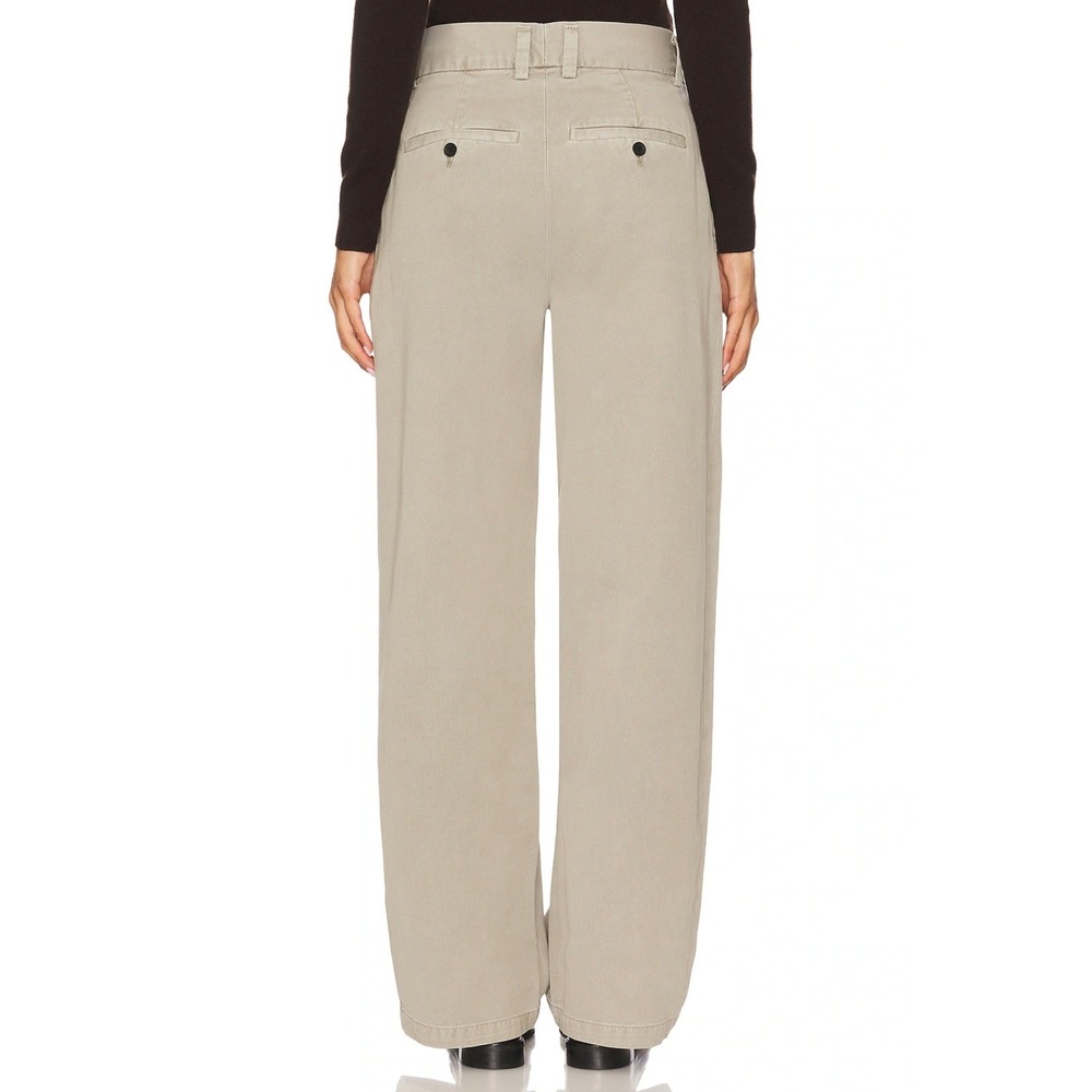 AGOLDE 25 Grey Deryn Pant Wide Leg Chino High Rise Regenerative Cotton Trousers - Picture 3 of 12